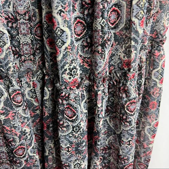 DREW Navy Medallion Sleeveless Tiered Maxi Dress NWT in Small - Picture 6 of 7